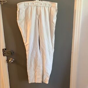 Valentino straight leg white cotton pants